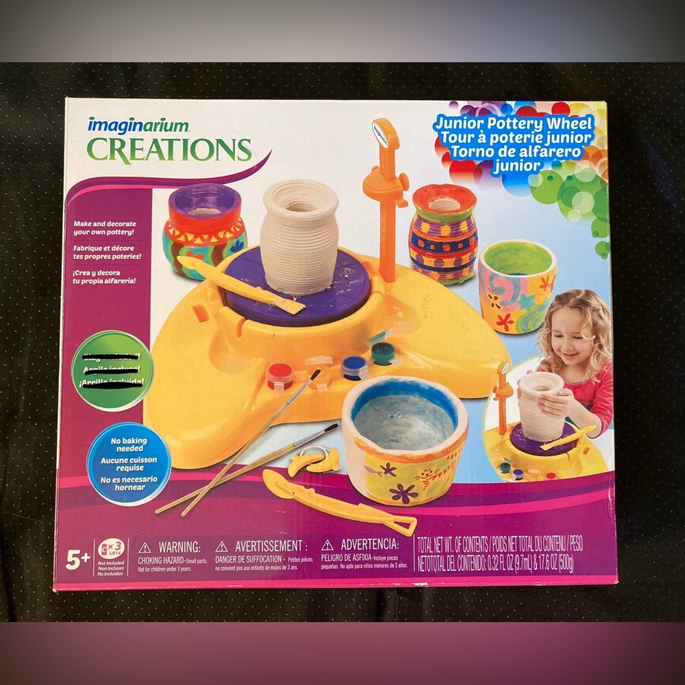 Junior Pottery Wheel by Imaginarium Creations, includes pieces shown, no clay